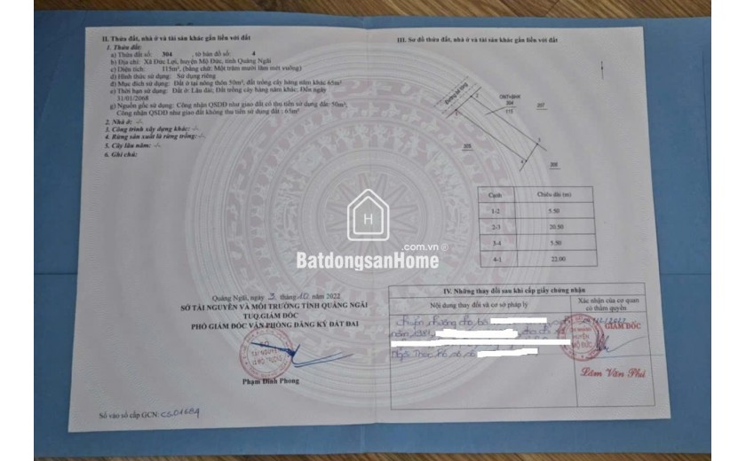 Bán đất thổ cư 238m2, Mỹ Á, Đức Lợi, Mộ Đức, Quảng Ngãi - 1.5 tỷ, sổ đỏ